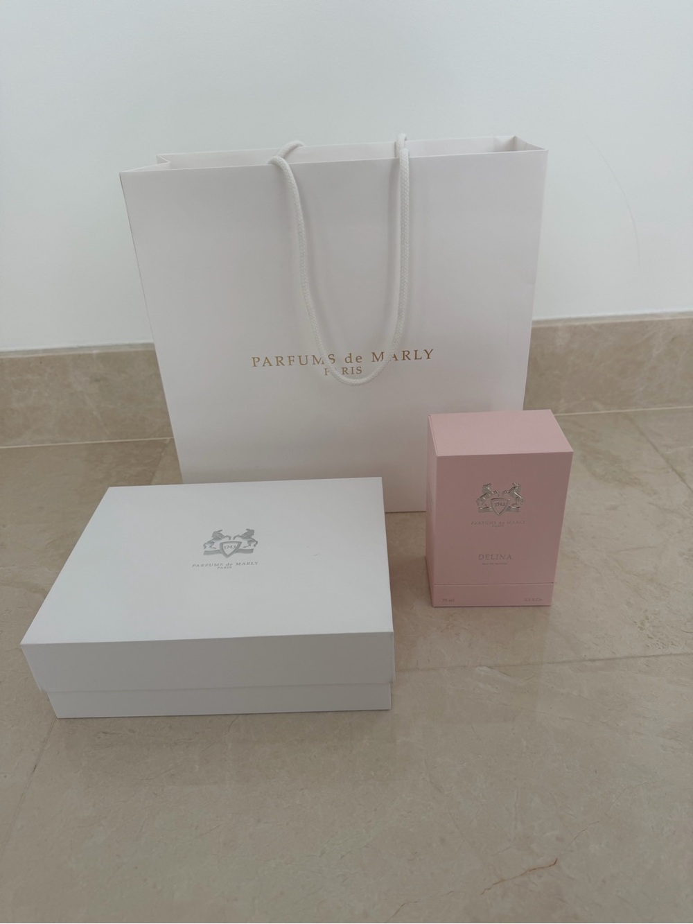 Parfums de Marly Gift Set (EMPTY) - White & Blush Pink
